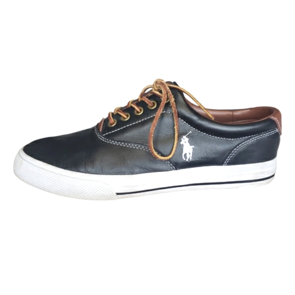 Polo Ralph Lauren Other - Polo Ralph Lauren Shoes Mens Dark Blue Chambray Canvas Fashion Sneakers. Sz 10D.